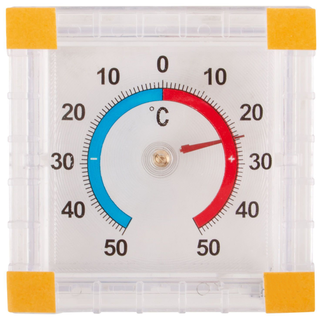 термометр оконный тбб биметаллический квадратный в блистере Термометр ПТЗ оконный биметаллический