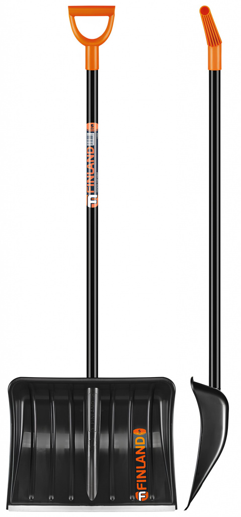 лопата для уборки снега finland 2187 ч с металлическим прорезиненным черенком Лопата снеговая Finland 1358-Ч