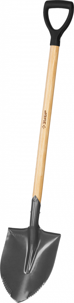 Лопата ЗУБР штыковая Беркут деревянный черенок с рукояткой