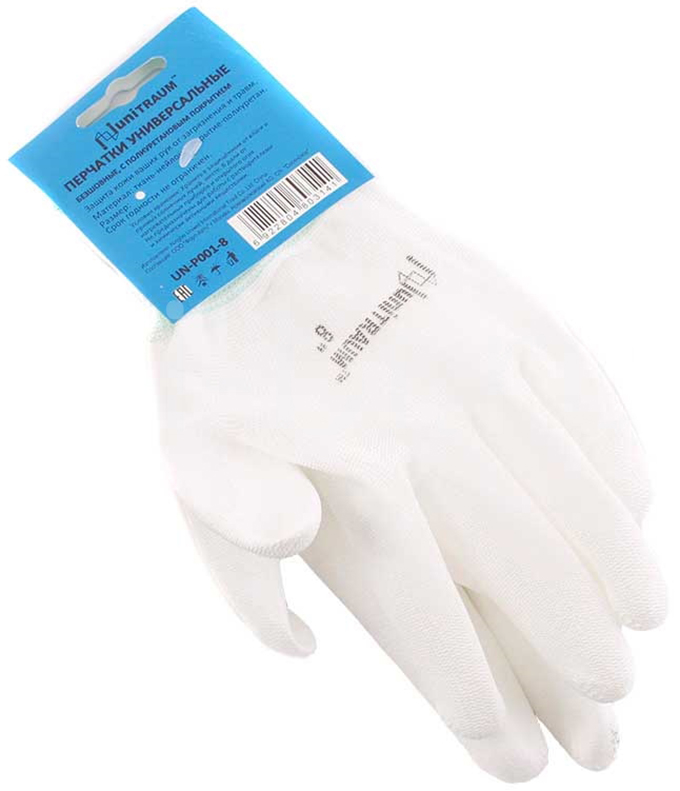 Перчатки Unitraum универсальные белые 8M 1 пара перчатки хозяйственные unitraum универсальные зеленые 8m 1 пара
