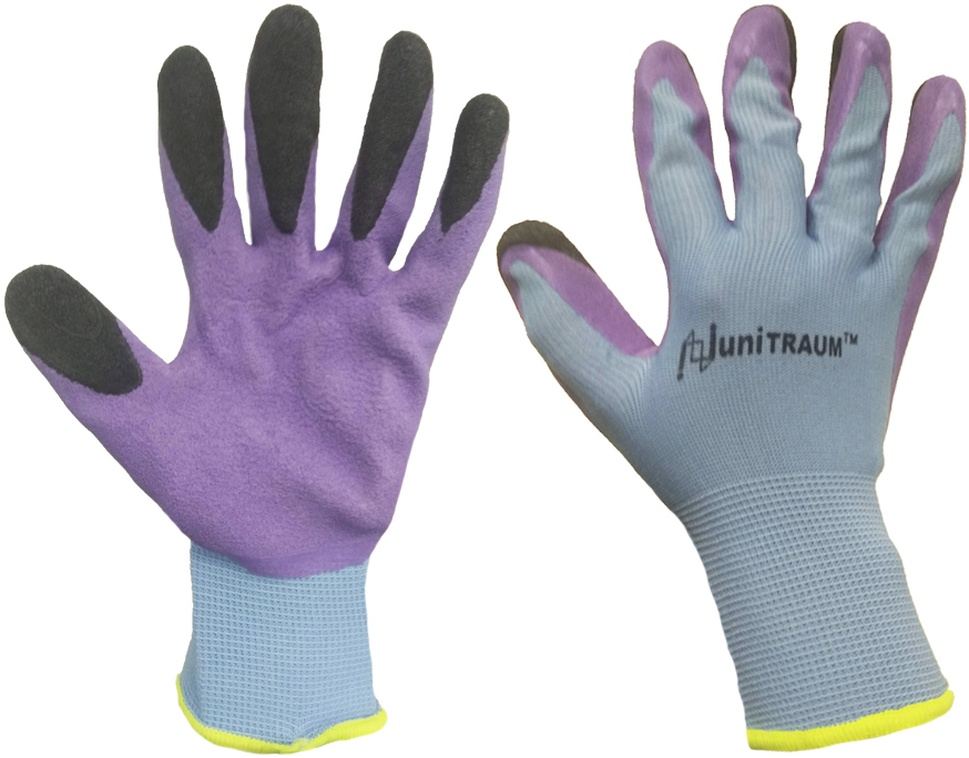 Перчатки хозяйственные Unitraum универсальные фиолетовые 8М 1 пара перчатки хозяйственные unitraum универсальные салатовые 8m 1 пара