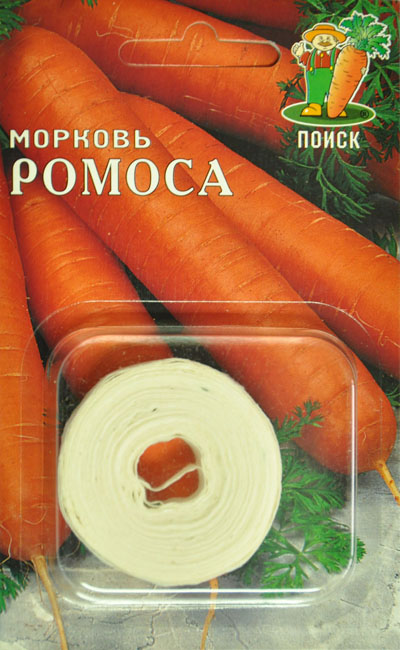 Семена Морковь Поиск Ромоса на ленте 8м семена 10 упаковок морковь ромоса 2г позд поиск