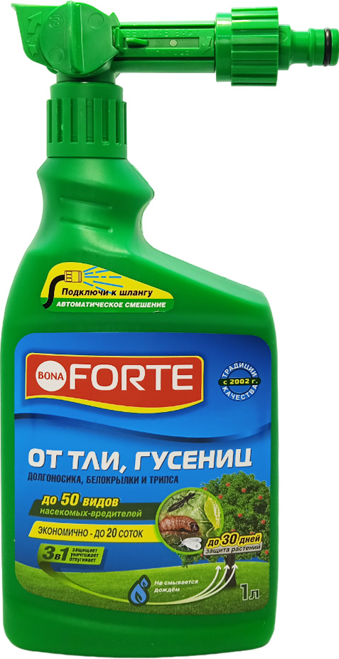 Средство Bona Forte Эжектор концентрат тли, гусениц и других насекомых 1л слива русская алыча найдена