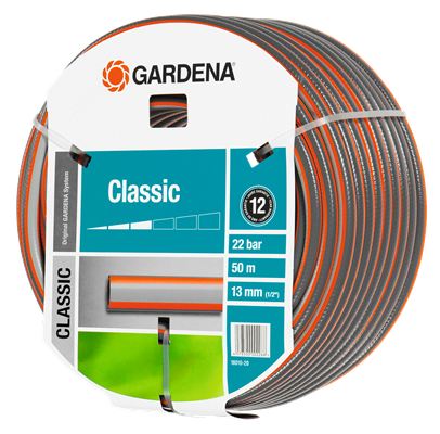 Шланг Gardena 18010 Classic d1/2 50м шланг gardena 13013 сочащийся для наземной прокладки d1 2”х50м с фитингами и мастер блоком