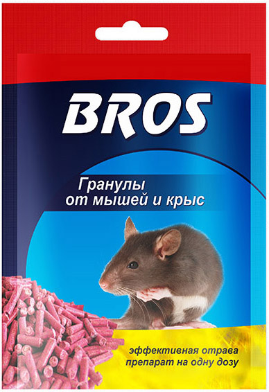 Гранулы Bros от крыс и мышей 90г