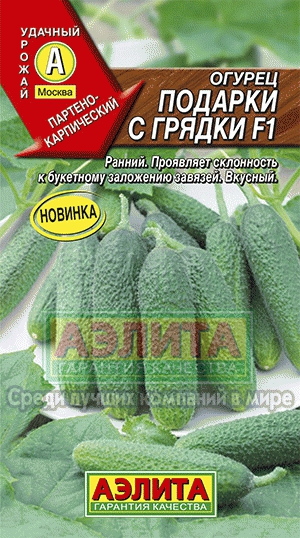 Семена Огурец Аэлита Подарки с грядки F1 10 шт цена и фото