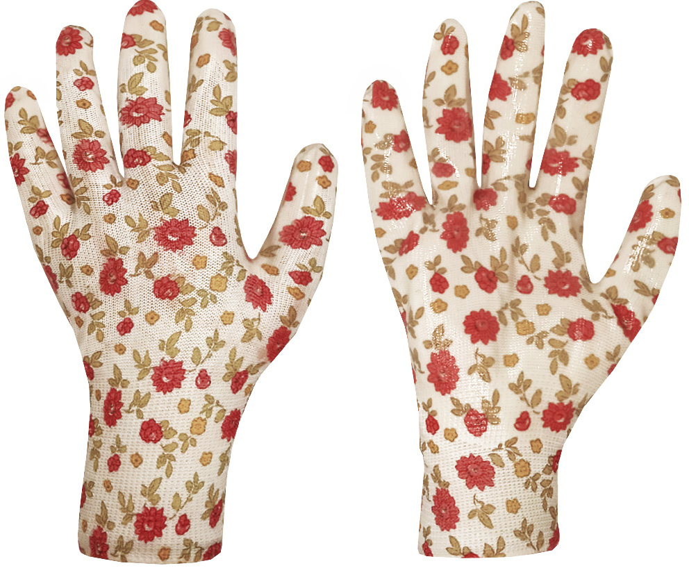 Перчатки Солнце Сад из полиэстра с полиуретановым покрытием розовые M 1 пара перчатки gward нейлон с полиуретановым покрытием белые 9l 1 пара