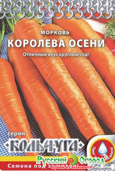 Морковь Русский огород Королева осени 2г семена морковь русский огород нантская улучшенная 2г