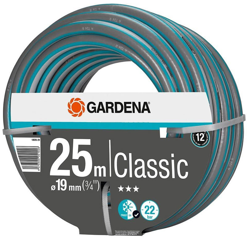 Шланг Gardena Classic d3/4 25м шланг gardena classic d1 2 20м