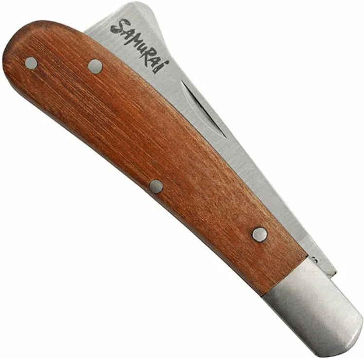 Нож садовый Samurai IGKBD-67W складной прививочный нержавеющий прямой садовый инструмент plantic 37300 01 нож прививочный прямой