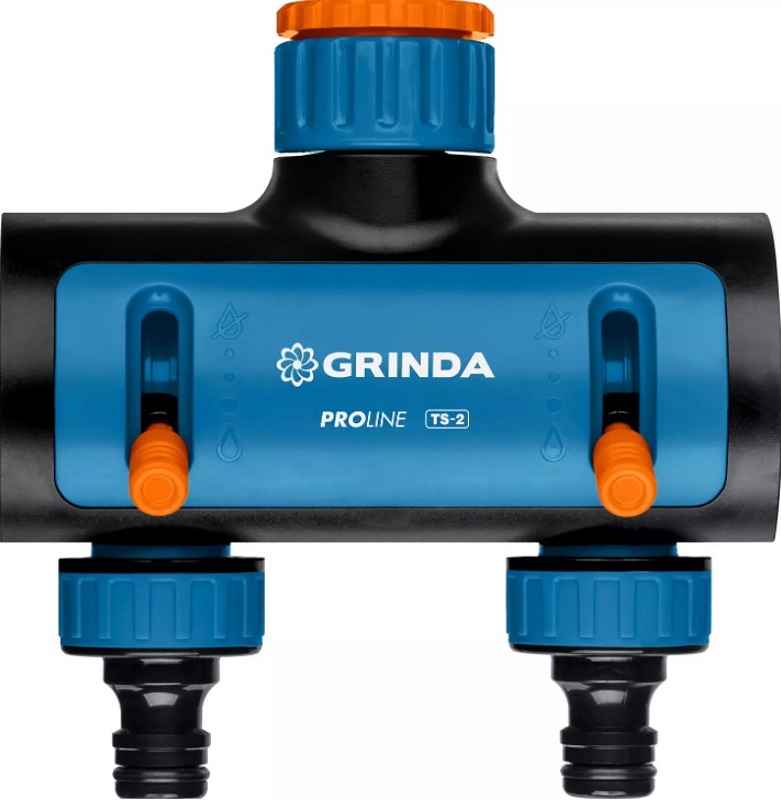 Распределитель Grinda двухканальный TS, 3/4х1 поливочный, с внутренней резьбой grinda gs 2 3 4″ двухканальный с внутренней резьбой поливочный распределитель 8 426310