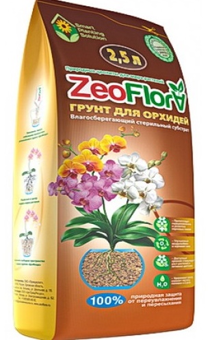 цена Грунт ZeoFlora влагосберегающий для орхидей 2,5л