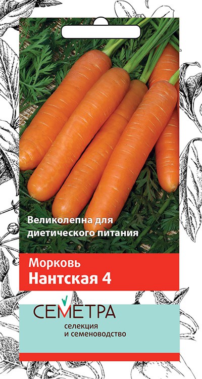 Семена Морковь Поиск Нантская-4 2г семена морковь русский огород нантская улучшенная 2г