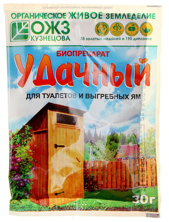 Удачный БашИнком биопрепарат для туалетов и выгребных ям 30г цена и фото