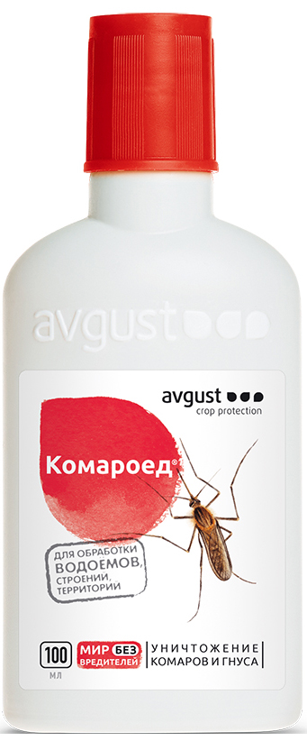 Комароед Avgust от комаров 100мл инсектицид avgust комароед для обработки территорий и водоемов 100 мл