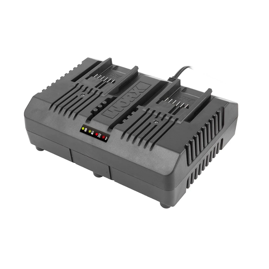 зарядное устройство worx 3601 батарея 20 в li ion 2 ач Двойное зарядное устройство WORX WA3883, 20В, 2*2A