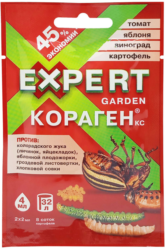 Кораген Expert Garden от вредителей 4мл инсектицид аккорд joy от насекомых вредителей на картофеле и яблоне жидкость 10 мл