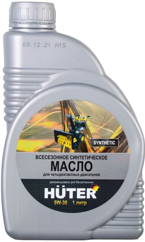 Масло моторное Huter 5W-30 синтетическое для четырёхтактных двигателей 1л масло для садовой техники huter 5w 30 1 л