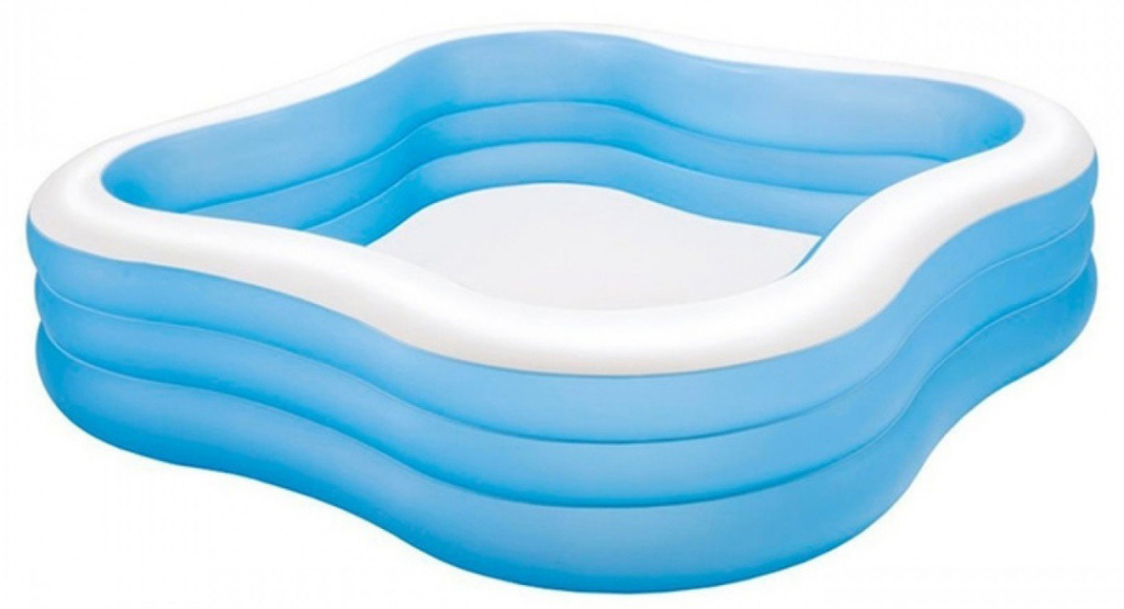 Бассейн Intex Волны 229х229х56см 1350л детский бассейн intex надувной бассейн диаметр 168см круглый бассейн для детей от 3 лет синий